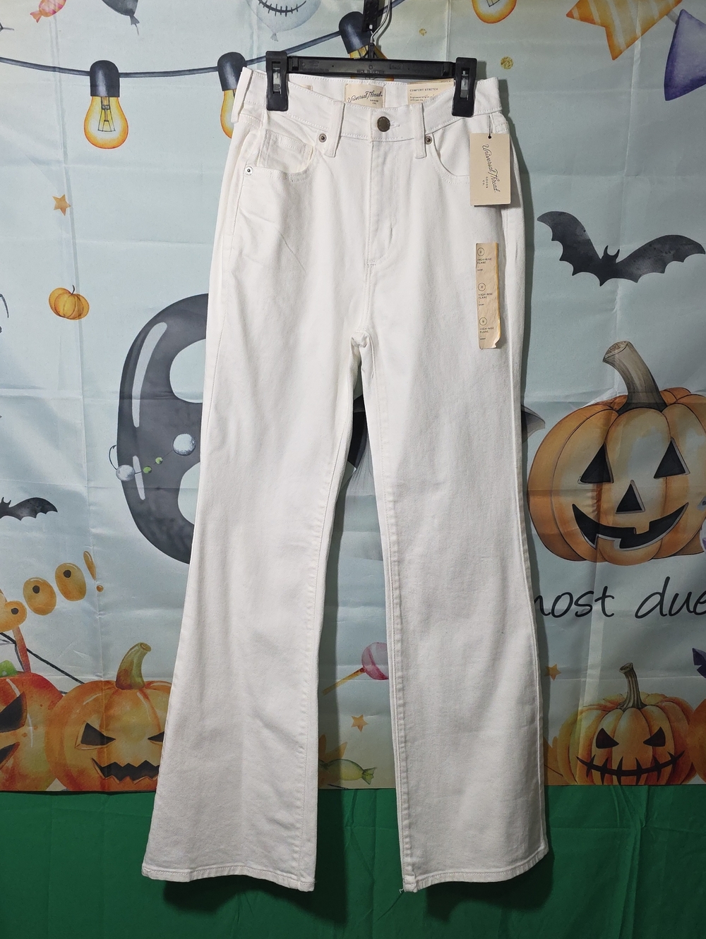 Universal Thread White High-Rise Wide-Leg Jeans Womens 0 Short (W633)